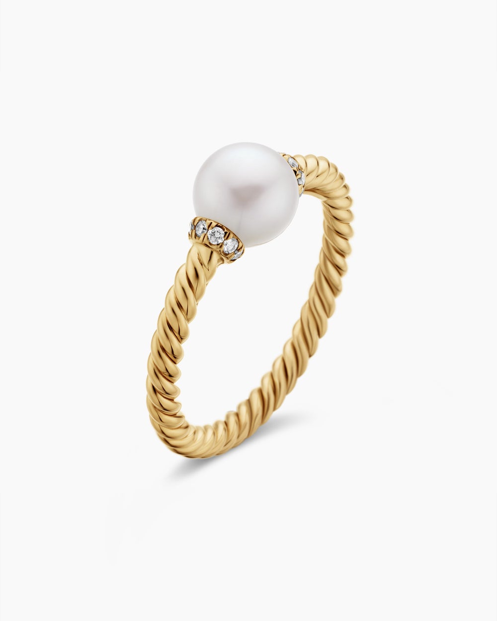 Womens Petite Solari Station Ring in 18K Yellow Gold with Diamonds, 2.3mm