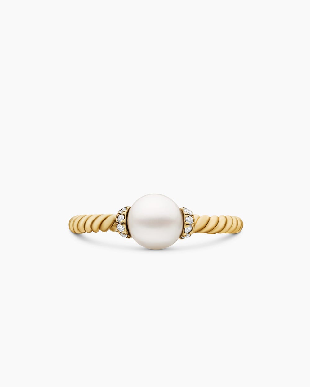 Womens Petite Solari Station Ring in 18K Yellow Gold with Diamonds, 2.3mm