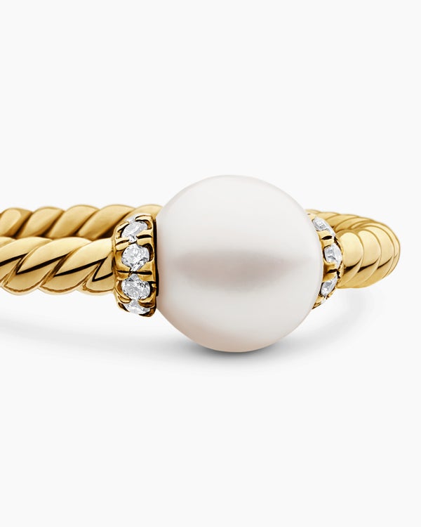 Bague à X espacés en or jaune 18 carats avec diamants, 2,3 mm