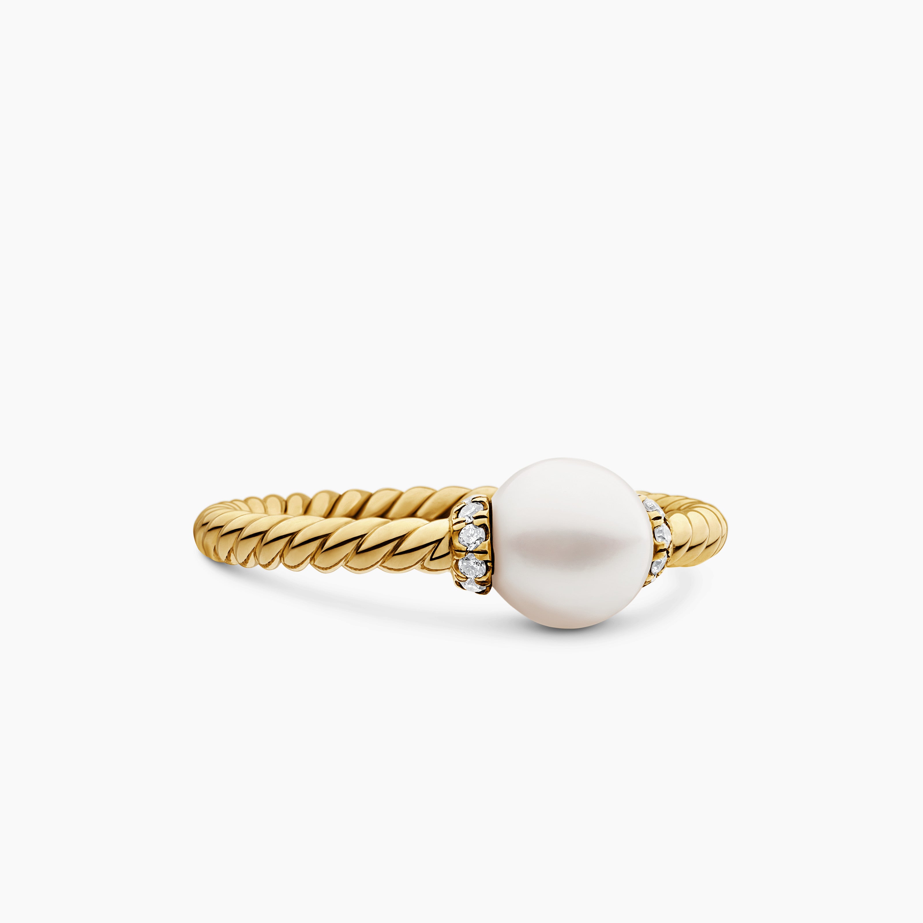 Womens Petite Solari Station Ring in 18K Yellow Gold with Diamonds, 2.3mm