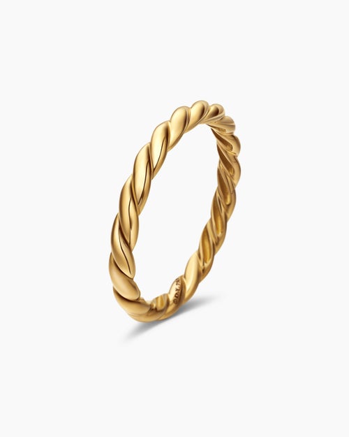 Womens Petite Band Ring in 18K Yellow Gold, 2.7mm