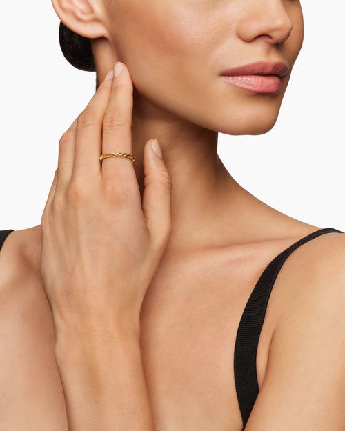 Womens Petite Band Ring in 18K Yellow Gold, 2.7mm