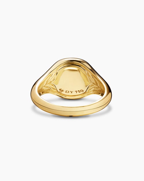 Womens Cable Collectibles Evil Eye Pinky Ring in 18K Yellow Gold with Pavé, 9.7mm