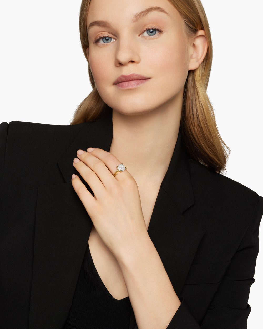 Womens Chatelaine® Ring in 18ct Yellow Gold with Pavé Diamonds, 11mm