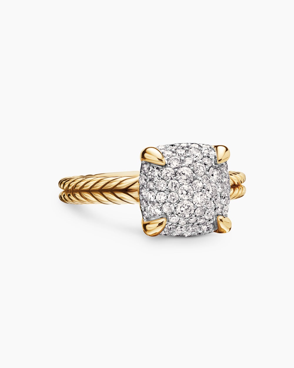 Womens Chatelaine® Ring in 18ct Yellow Gold with Pavé Diamonds, 11mm