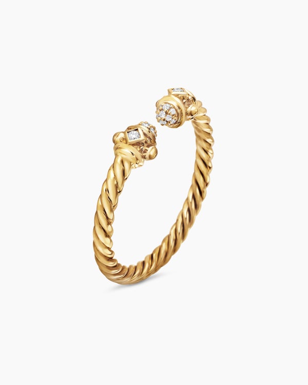 Renaissance Ring in 18K Yellow Gold with Diamonds, 2.3mm