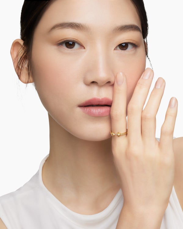 Renaissance Ring in 18K Yellow Gold with Diamonds, 2.3mm