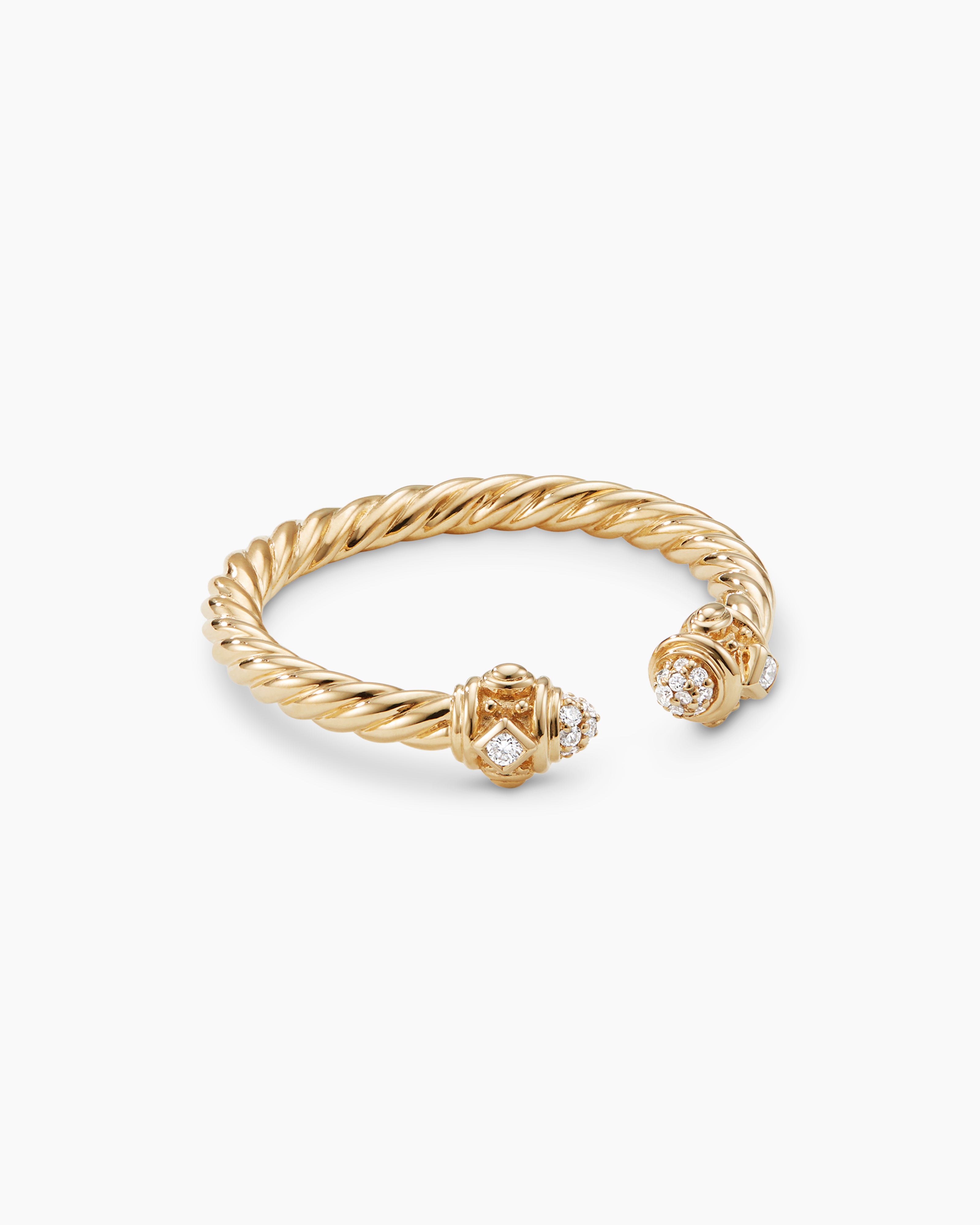 Renaissance Ring in 18K Yellow Gold with Diamonds, 2.3mm | David