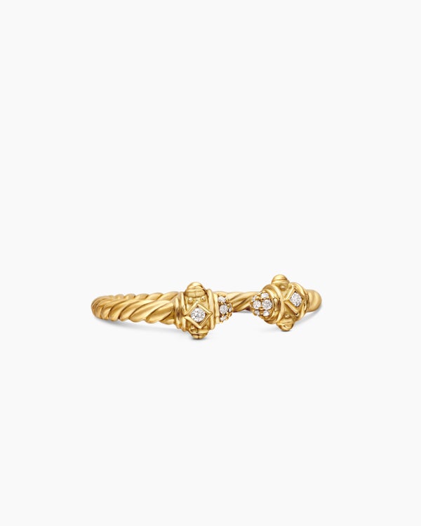 Renaissance Ring in 18K Yellow Gold with Diamonds, 2.3mm