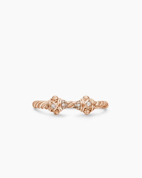 Womens Renaissance Ring in 18K Rose Gold with Diamonds, 2.3mm
