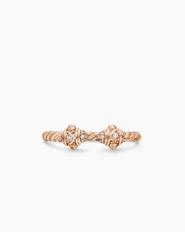 Renaissance Ring in 18K Rose Gold with Diamonds, 2.3mm