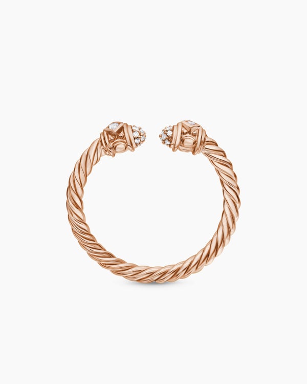 Renaissance Ring in 18K Rose Gold with Diamonds, 2.3mm