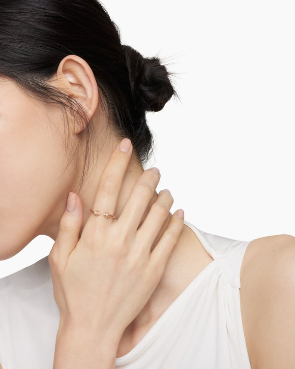 Renaissance Ring in 18K Rose Gold with Diamonds, 2.3mm