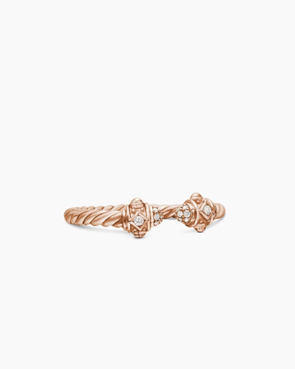 Renaissance Ring in 18K Rose Gold with Diamonds, 2.3mm