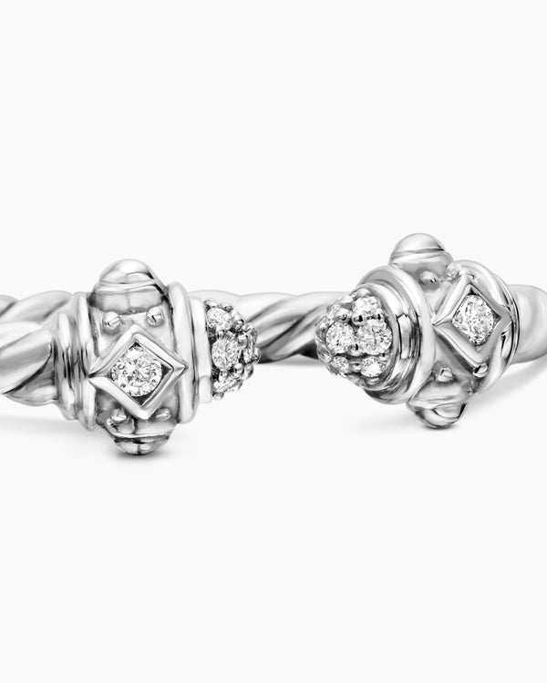 Renaissance Ring in 18K White Gold with Diamonds, 2.3mm