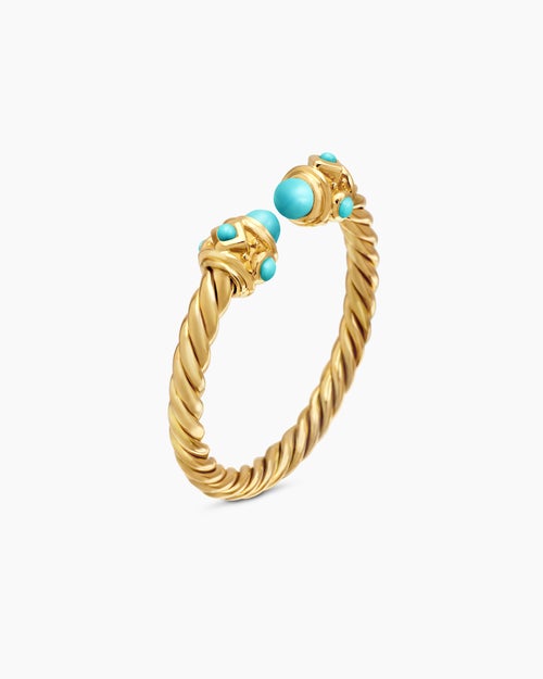 Womens Renaissance® Ring in 18K Yellow Gold with Turquoise, 2.3mm