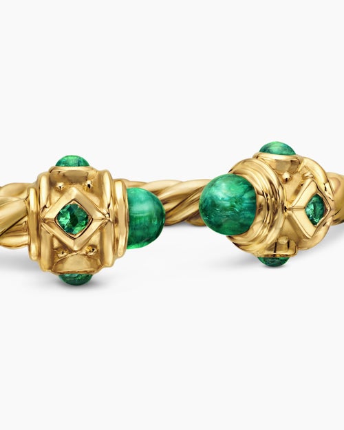 Womens Renaissance® Ring in 18K Yellow Gold with Emeralds, 2.3mm