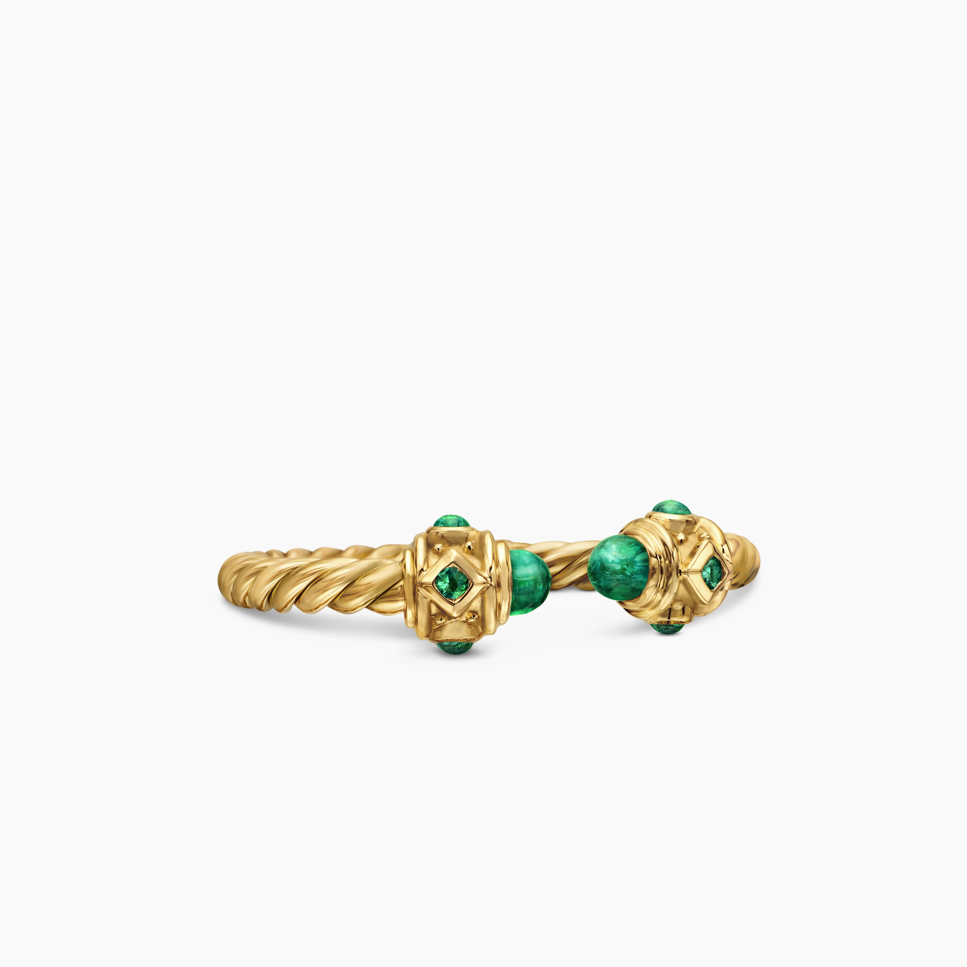 Womens Renaissance&reg; Ring in 18K Yellow Gold with Emeralds, 2.3mm