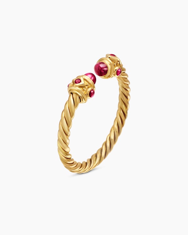 Renaissance Ring in 18K Yellow Gold with Rubies, 2.3mm