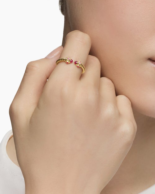 Womens Renaissance® Ring in 18K Yellow Gold with Rubies, 2.3mm