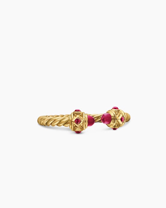 Renaissance Ring in 18K Yellow Gold with Rubies, 2.3mm
