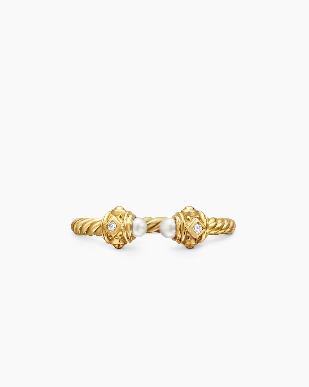 Womens Renaissance® Ring in 18ct Yellow Gold with Pearls and Diamonds, 2.3mm