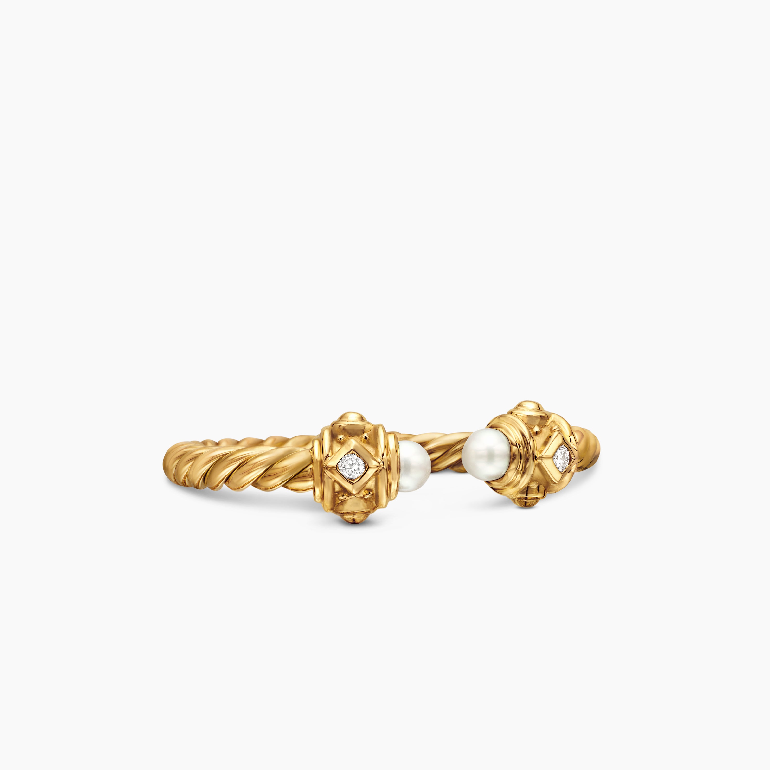 Womens Renaissance Ring in 18K Yellow Gold with Diamonds, 2.3mm