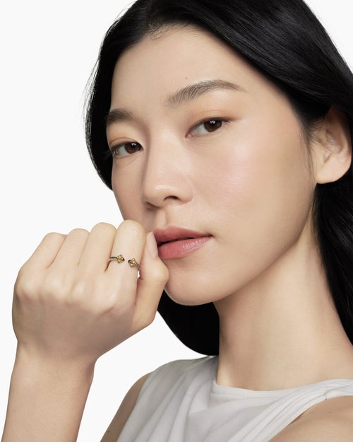 Womens Renaissance® Ring in Sterling Silver with 14K Yellow Gold, Hampton Blue Topaz and Diamonds, 2.3mm