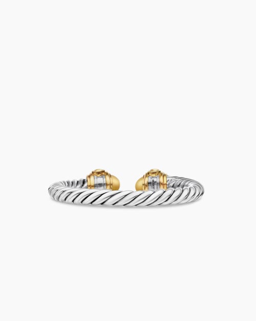Womens Renaissance® Ring in Sterling Silver with 14ct Yellow Gold, Gold Domes and Diamonds, 2.3mm