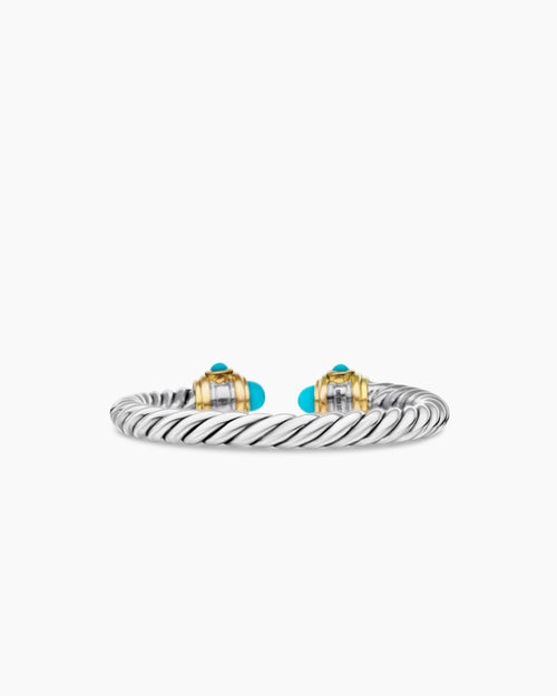 Womens Renaissance® Ring in Sterling Silver with 14K Yellow Gold, Turquoise and Diamonds, 2.3mm