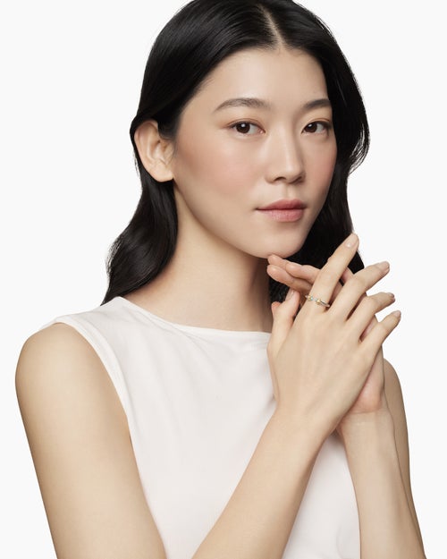 Womens Renaissance® Ring in Sterling Silver with 14K Yellow Gold, Turquoise and Diamonds, 2.3mm