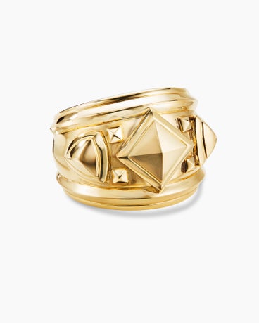 Modern Renaissance Ring in 18K Yellow Gold, 18.6mm