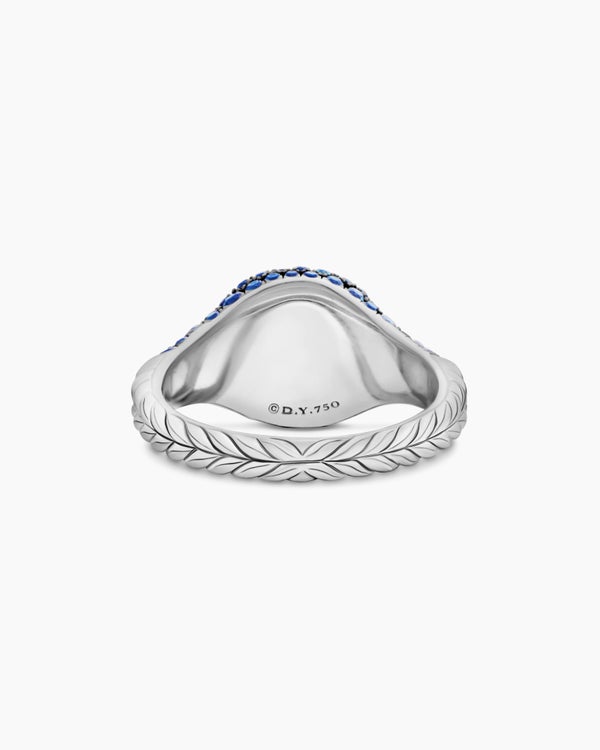 Pavé Pinky Ring in 18K White Gold, 10mm