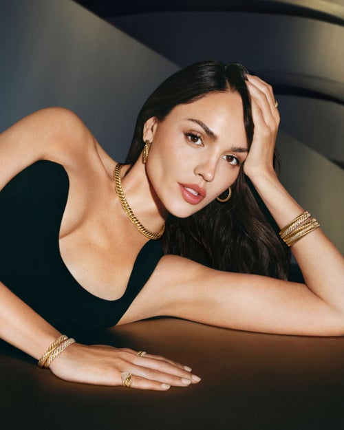 Womens Pavé Pinky Ring in 18K Yellow Gold with Diamonds, 10mm