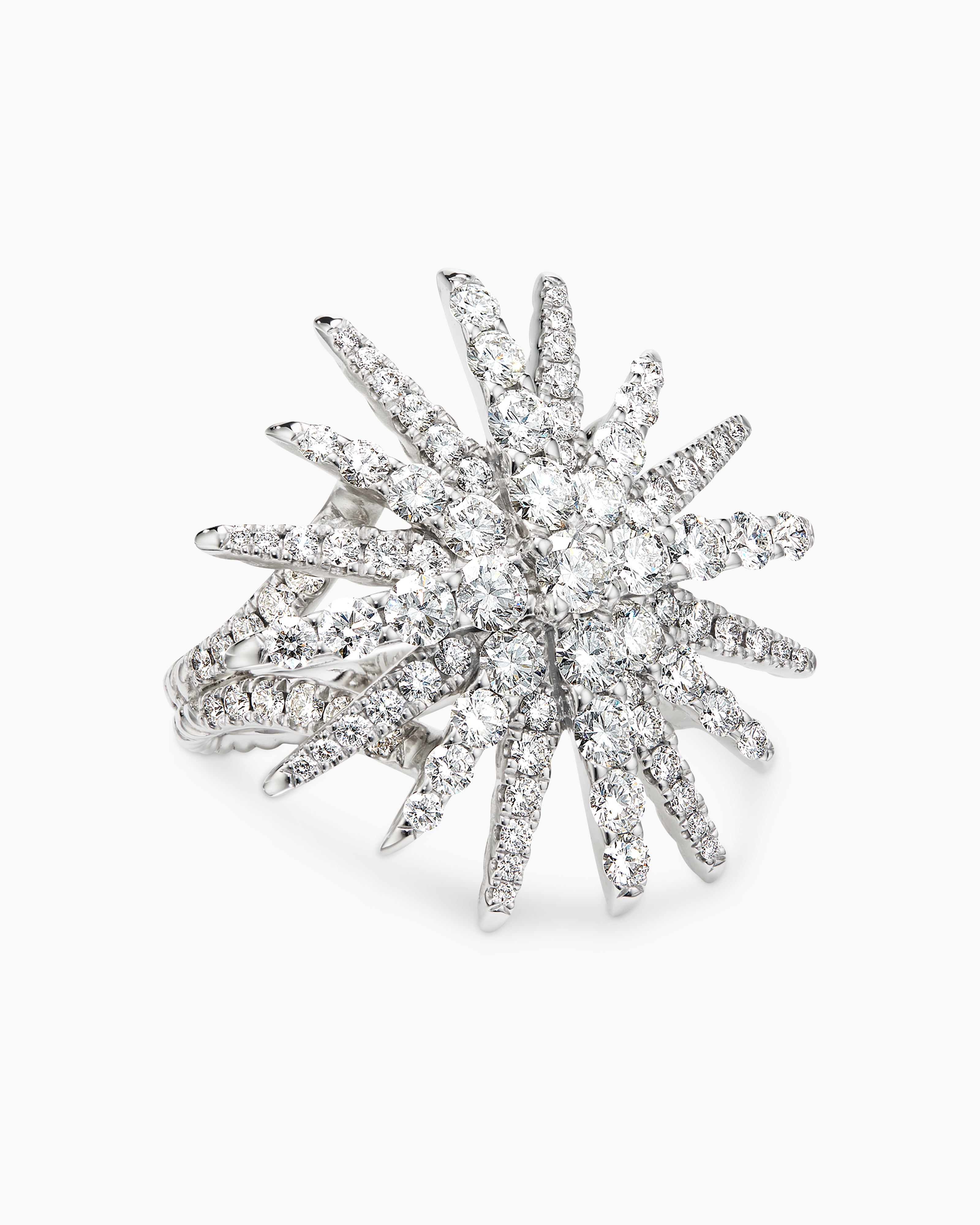 Starburst Ring in 18K White Gold with Diamonds, 28mm | David Yurman