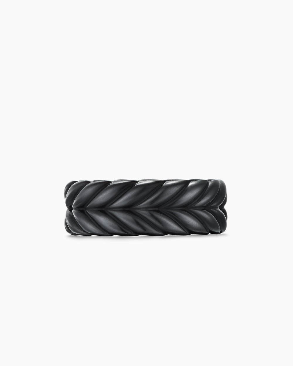 Anneau Chevron en titane noir, 9 mm hommes