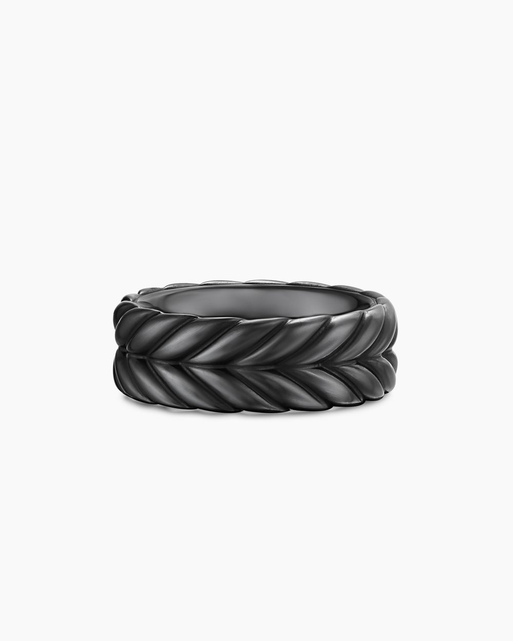 Anneau Chevron en titane noir, 9 mm hommes