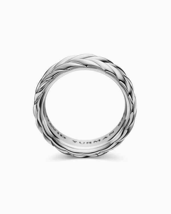 Anneau Chevron en argent sterling, 9 mm