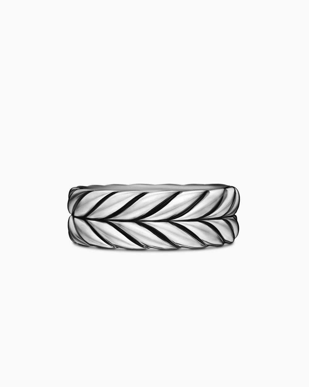 Anneau Chevron en argent sterling, 9 mm hommes