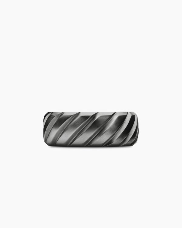 Anneau Modern Cable en titane gris, 9 mm