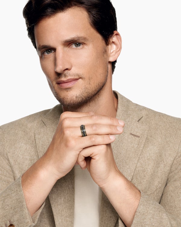 Anneau Streamline biseauté en or jaune 18 carats, 8,5 mm