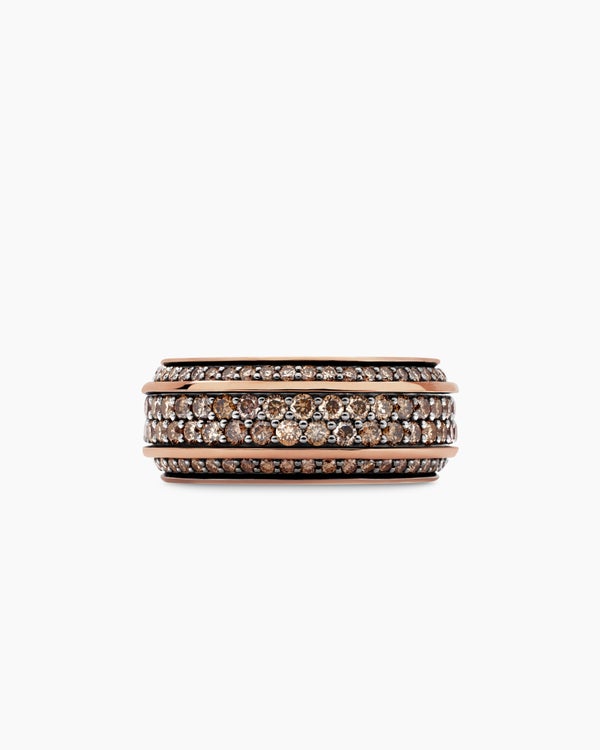 Streamline Beveled Band Ring in 18K Rose Gold, 8.5mm