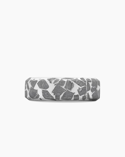 Mens Streamline Band Ring in Sterling Silver, 8.5mm