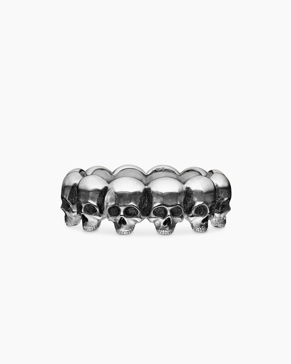 Anneau avec crâne Memento Mori en argent sterling, 8,5 mm hommes
