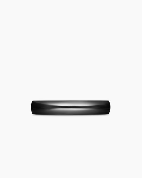 Mens DY Classic Band Ring in Black Titanium, 4mm