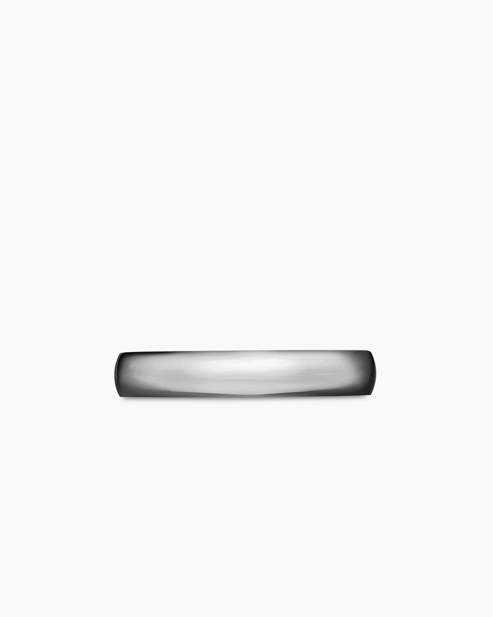 Mens DY Classic Band Ring in Grey Titanium, 4mm