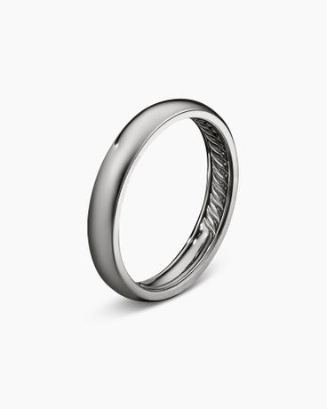 DY Classic Band Ring in Grey Titanium, 4mm