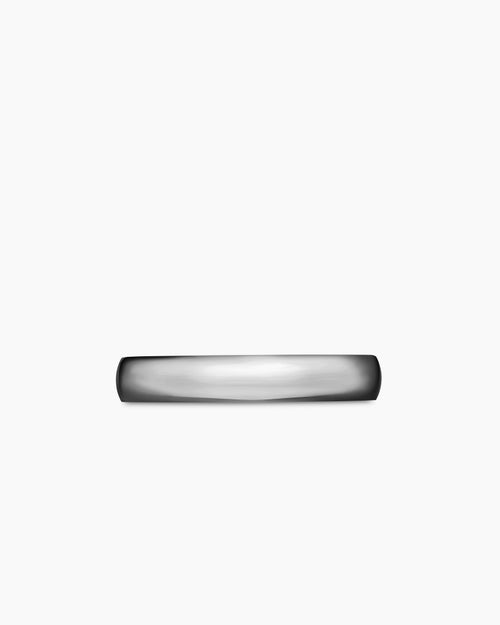 Mens DY Classic Band Ring in Grey Titanium, 4mm