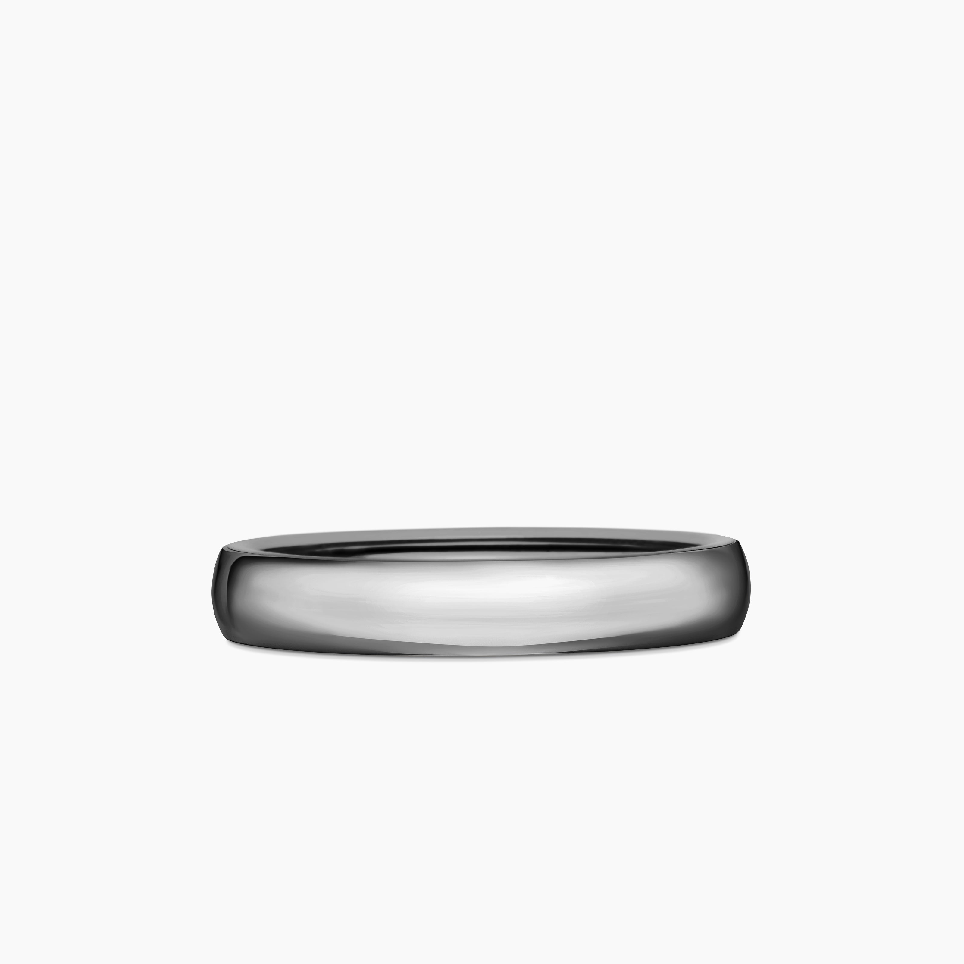 Mens DY Classic Band Ring in Grey Titanium, 4mm