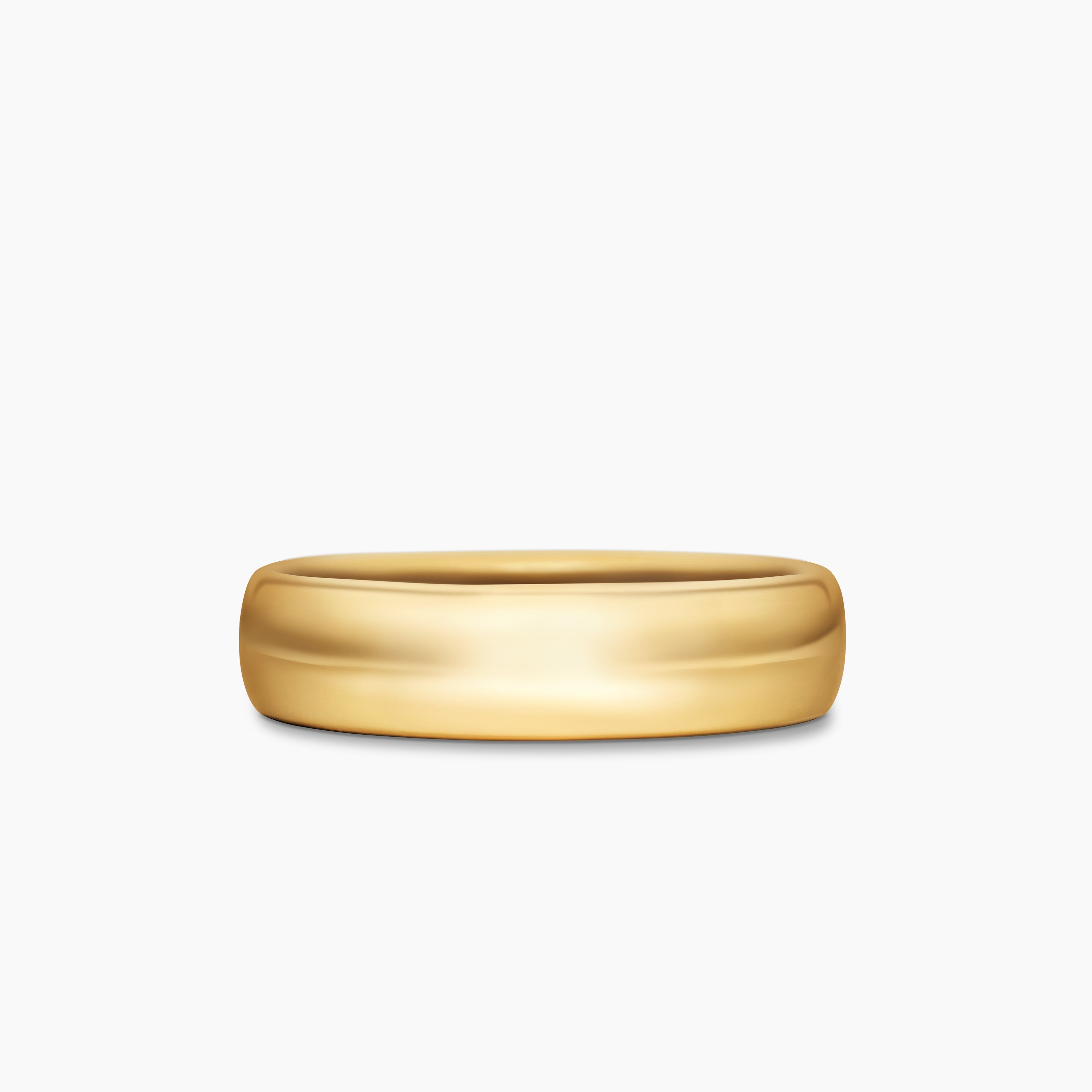 Mens DY Classic Band Ring in 18K Yellow Gold, 6mm
